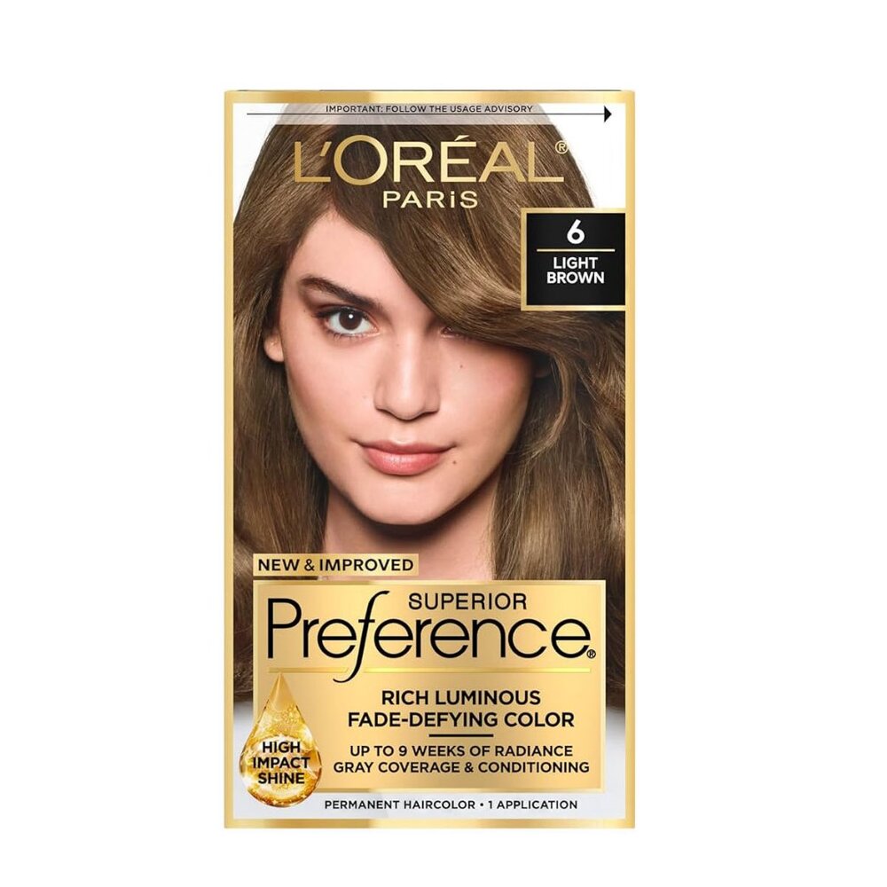 L'Oreal Paris Superior Preference Fade-Defying Permanent Hair Color Light Brown